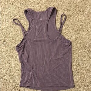 Lululemon Athletica Purple Ribbed Sleeveless Tank Top